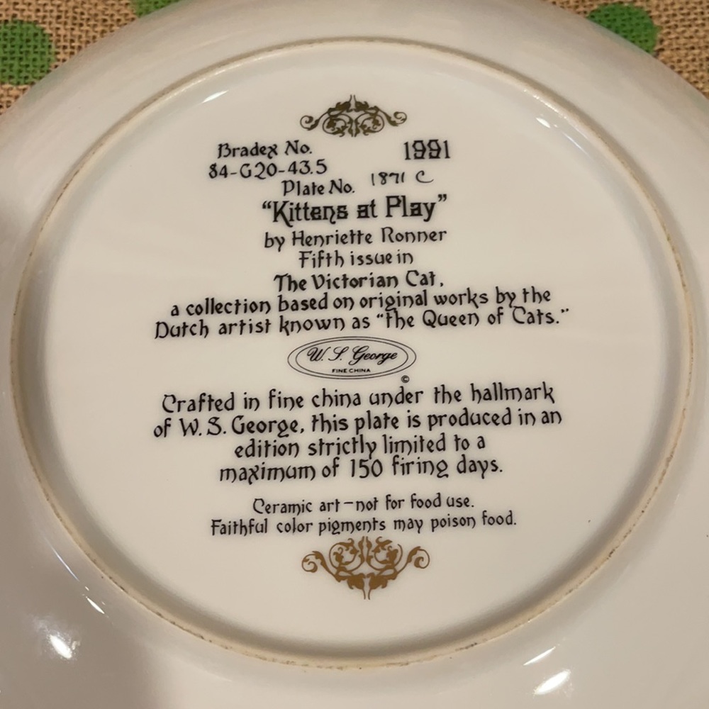 W.S. George Collector Plate - Picture 3 of 4